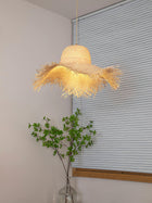 Rattan Straw Hat Pendant Light