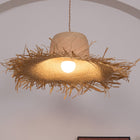 Rattan Straw Hat Pendant Light