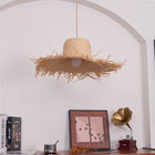 Rattan Straw Hat Pendant Light
