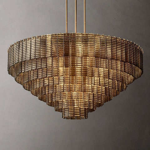 Samurai Smoke Round Chandelier 52''D