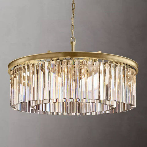 Ryan Round Triangular Crystal Chandelier 32"D