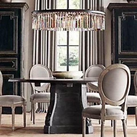 Ryan Round Triangular Crystal Chandelier 32"D
