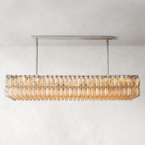 Tara Rectangle Single Chandelier 74''W