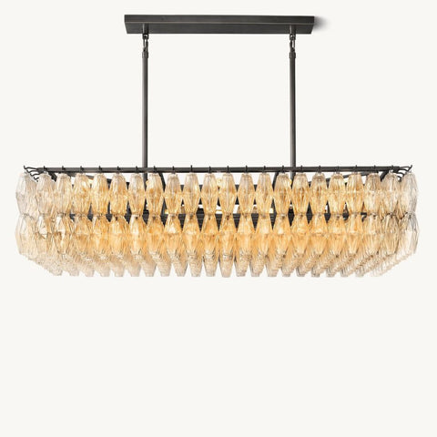 Tara Rectangle Single Chandelier 54''W