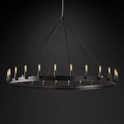 Camilo Vintage Filament Round Chandelier 50''D