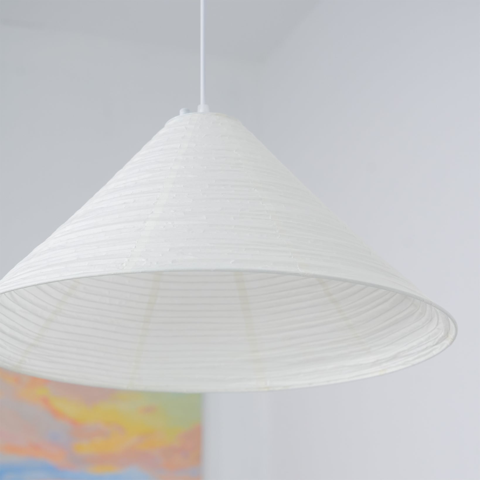 Washi Paper Pyramid Pendant Lamp