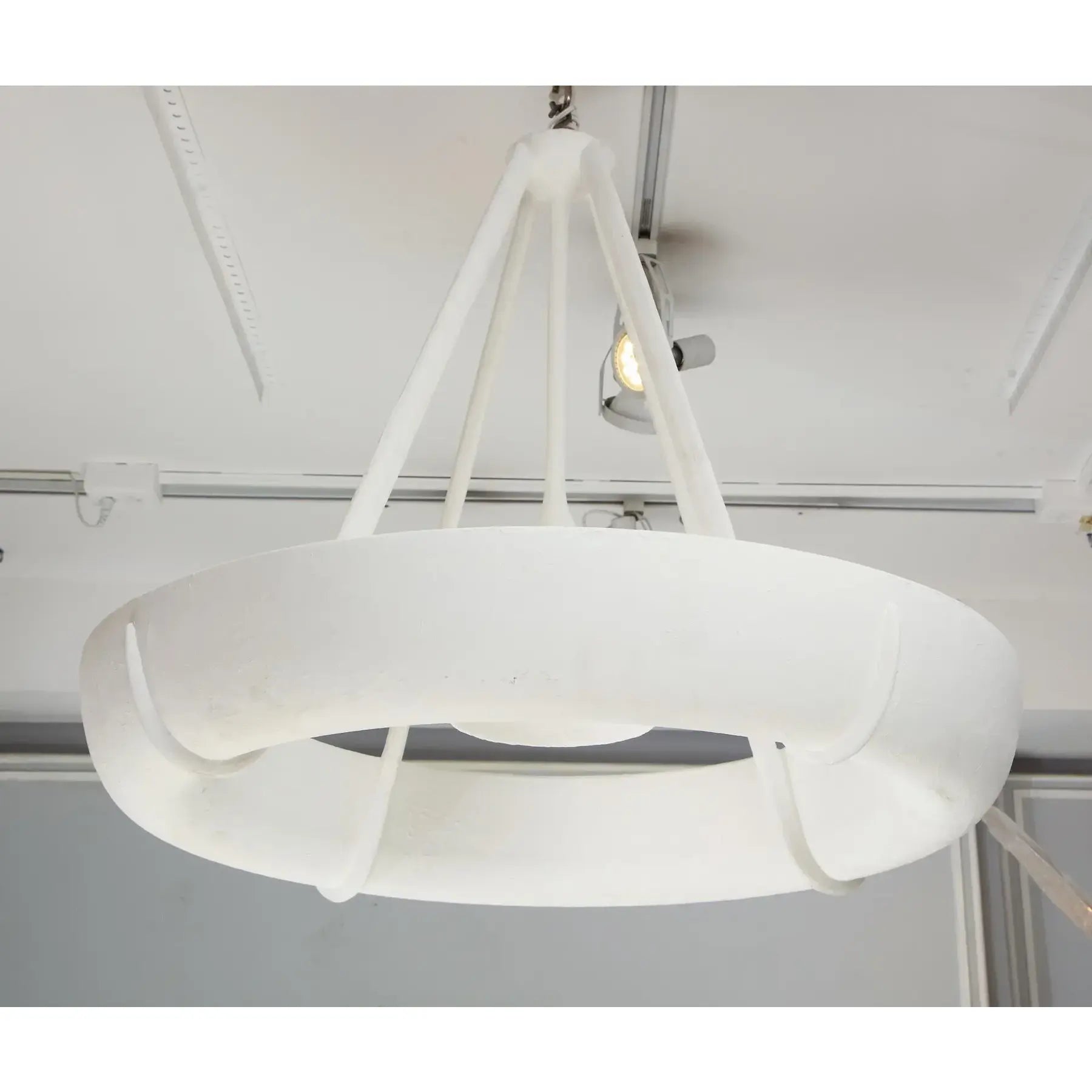 Bespoke Sculptural Plaster Light Fixture in the Jean-Michel Frank Manner