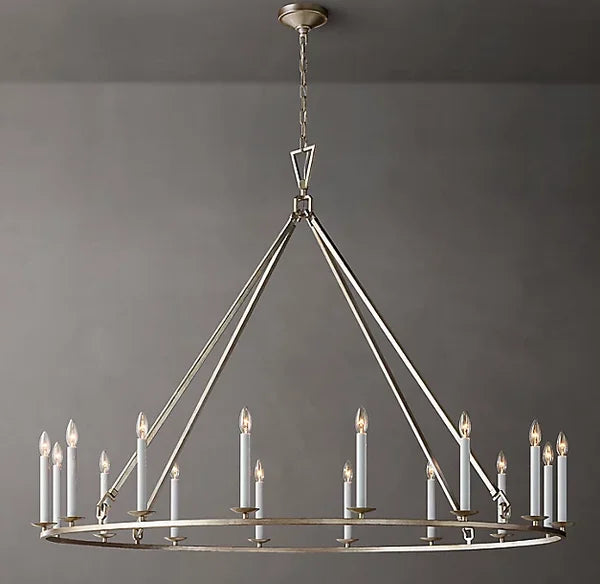 19TH C. ENGLISH OPENWORK ROUND CHANDELIER 50"