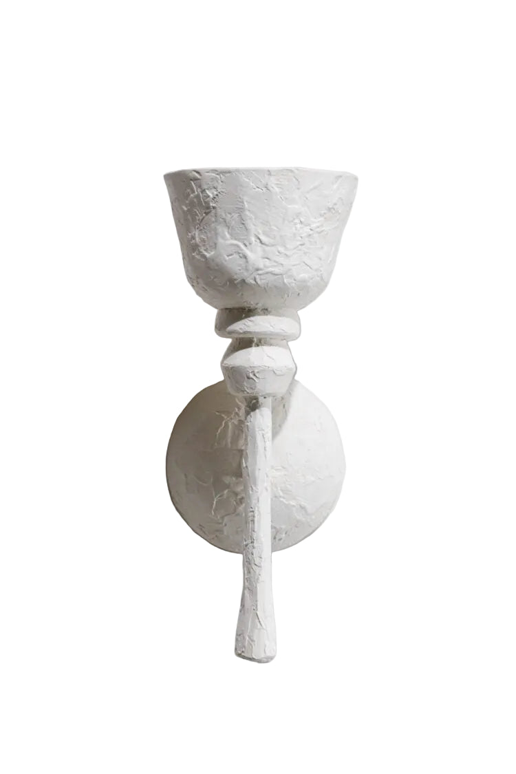 paire d’appliques en plâtre moderne dans le style de jean michel frank et diego giacometti