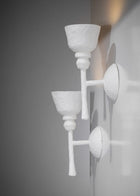 paire d’appliques en plâtre moderne dans le style de jean michel frank et diego giacometti