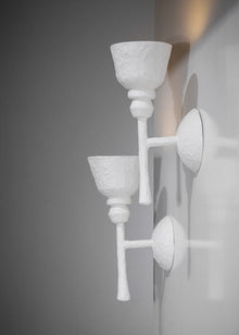 paire d’appliques en plâtre moderne dans le style de jean michel frank et diego giacometti