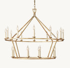 19TH C. ENGLISH OPENWORK TWO-TIER ROUND CHANDELIER 40"