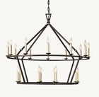 19TH C. ENGLISH OPENWORK TWO-TIER ROUND CHANDELIER 40"