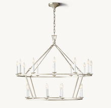 19TH C. ENGLISH OPENWORK TWO-TIER ROUND CHANDELIER 40"