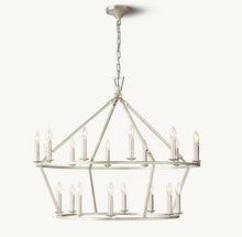 19TH C. ENGLISH OPENWORK TWO-TIER ROUND CHANDELIER 40"