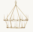 19TH C. ENGLISH OPENWORK TWO-TIER ROUND CHANDELIER 62"