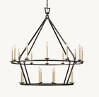 19TH C. ENGLISH OPENWORK TWO-TIER ROUND CHANDELIER 62"