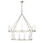 19TH C. ENGLISH OPENWORK TWO-TIER ROUND CHANDELIER 50"