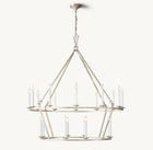 19TH C. ENGLISH OPENWORK TWO-TIER ROUND CHANDELIER 62"