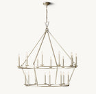 19TH C. ENGLISH OPENWORK TWO-TIER ROUND CHANDELIER 50"