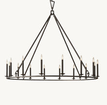 19TH C. ENGLISH OPENWORK ROUND CHANDELIER 60"