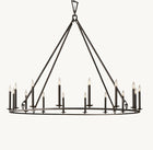 19TH C. ENGLISH OPENWORK ROUND CHANDELIER 72"