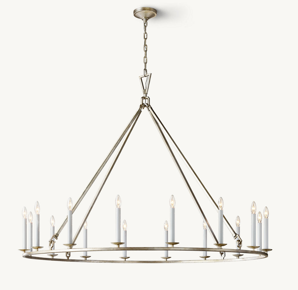 19TH C. ENGLISH OPENWORK ROUND CHANDELIER 60"