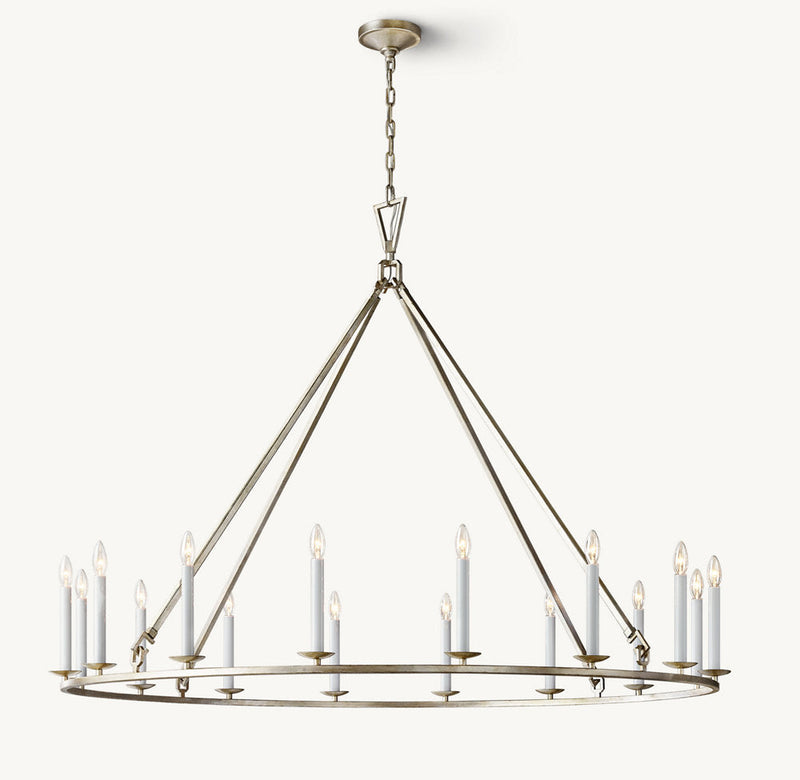 19TH C. ENGLISH OPENWORK ROUND CHANDELIER 60"