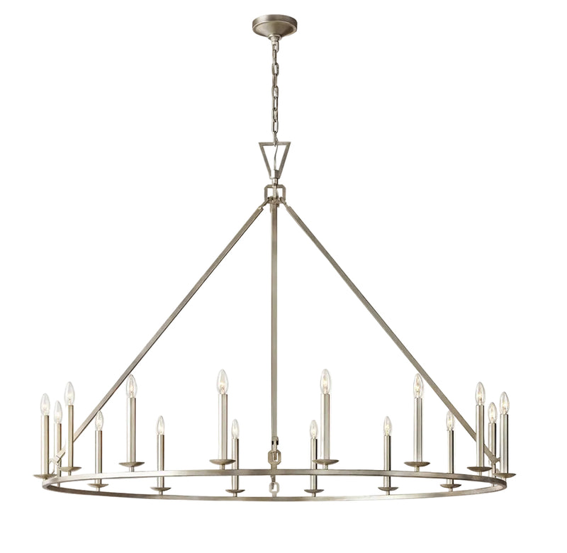 19TH C. ENGLISH OPENWORK ROUND CHANDELIER 60"