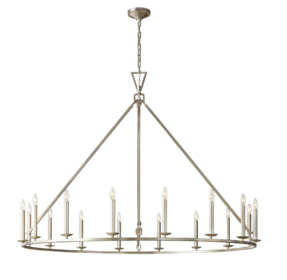 19TH C. ENGLISH OPENWORK ROUND CHANDELIER 72"