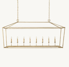 19TH C. ENGLISH OPENWORK RECTANGULAR CHANDELIER 72"