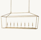 19TH C. ENGLISH OPENWORK RECTANGULAR CHANDELIER 72"