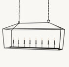 19TH C. ENGLISH OPENWORK RECTANGULAR CHANDELIER 72"