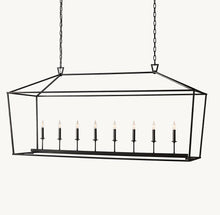 19TH C. ENGLISH OPENWORK RECTANGULAR CHANDELIER 72"