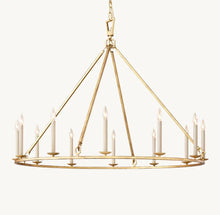 19TH C. ENGLISH OPENWORK ROUND CHANDELIER 50"