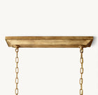 19TH C. ENGLISH OPENWORK RECTANGULAR CHANDELIER 54"