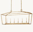 19TH C. ENGLISH OPENWORK RECTANGULAR CHANDELIER 54"