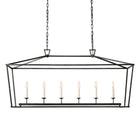 19TH C. ENGLISH OPENWORK RECTANGULAR CHANDELIER 54"